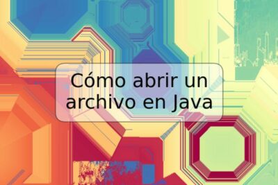 Cómo abrir un archivo en Java