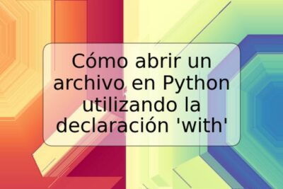Cómo abrir un archivo en Python utilizando la declaración 'with'