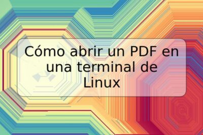 Cómo abrir un PDF en una terminal de Linux