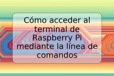 Cómo acceder al terminal de Raspberry Pi mediante la línea de comandos
