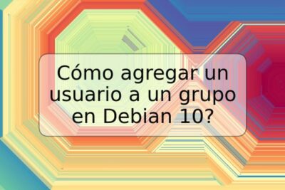 Cómo agregar un usuario a un grupo en Debian 10?