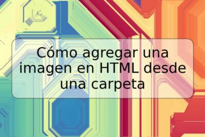 Cómo agregar una imagen en HTML desde una carpeta