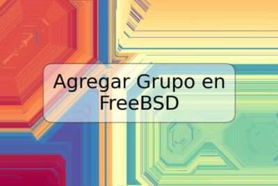 Agregar Grupo en FreeBSD