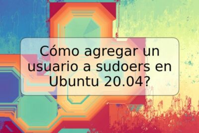 Cómo agregar un usuario a sudoers en Ubuntu 20.04?