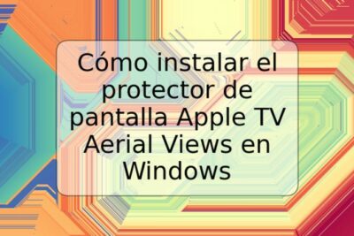 Cómo instalar el protector de pantalla Apple TV Aerial Views en Windows