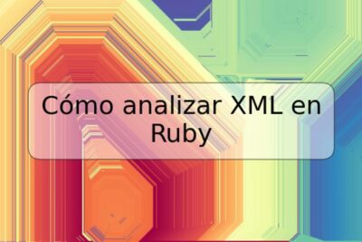 Cómo analizar XML en Ruby