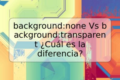 background:none Vs background:transparent ¿Cuál es la diferencia?