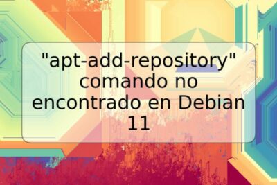 "apt-add-repository" comando no encontrado en Debian 11