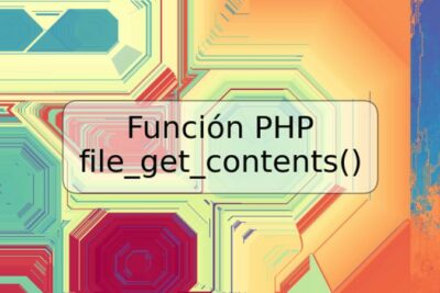 Función PHP file_get_contents()