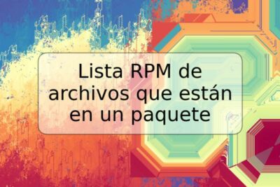 Lista RPM de archivos que están en un paquete