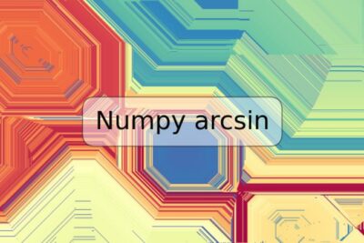 Numpy arcsin