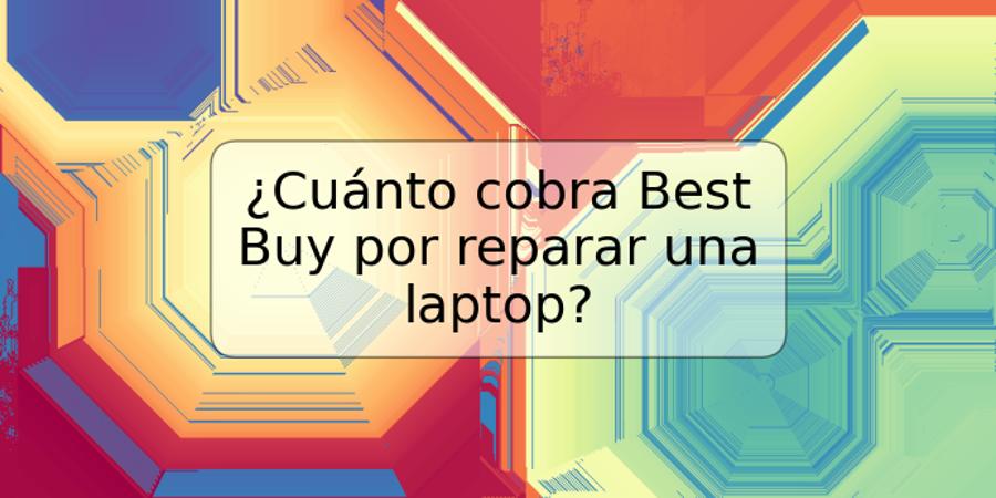 ¿Cuánto cobra Best Buy por reparar una laptop?