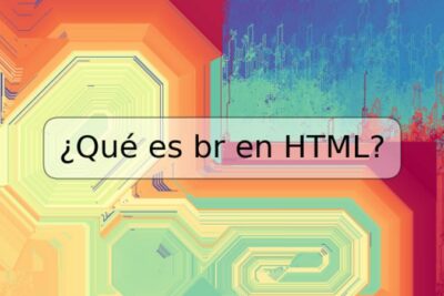 ¿Qué es br en HTML?