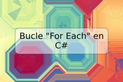 Bucle "For Each" en C#