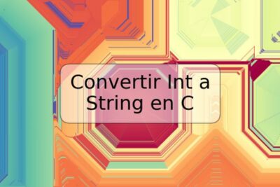 Convertir Int a String en C
