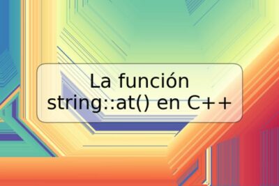 La función string::at() en C++