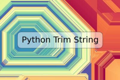 Python Trim String