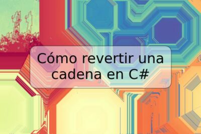 Cómo revertir una cadena en C#