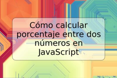 Cómo calcular porcentaje entre dos números en JavaScript