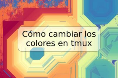 Cómo cambiar los colores en tmux