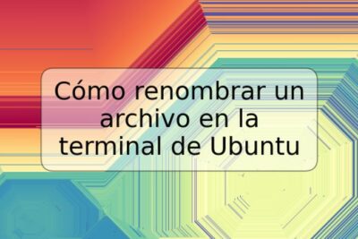 Cómo renombrar un archivo en la terminal de Ubuntu