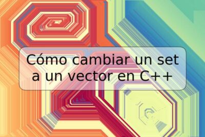 Cómo cambiar un set a un vector en C++