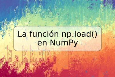 La función np.load() en NumPy