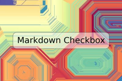 Markdown Checkbox