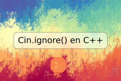 Cin.ignore() en C++