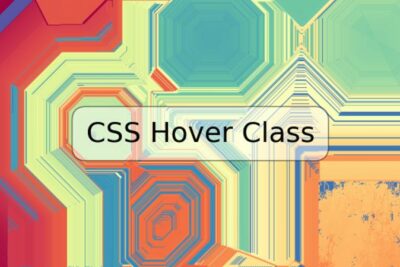 CSS Hover Class