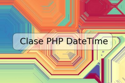 Clase PHP DateTime
