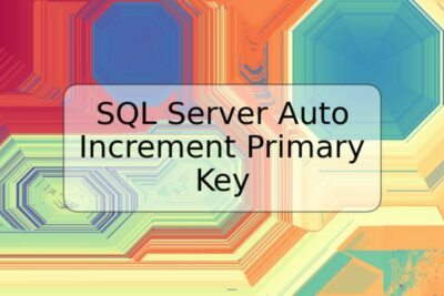 SQL Server Auto Increment Primary Key
