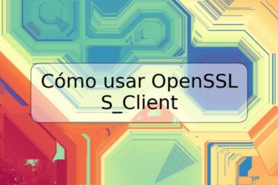 Cómo usar OpenSSL S_Client