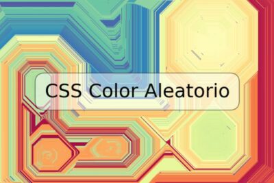 CSS Color Aleatorio