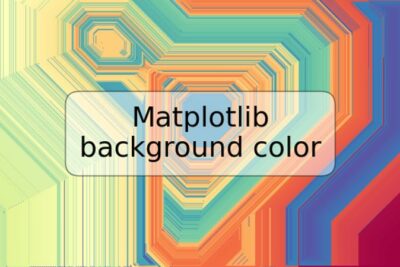 Matplotlib background color