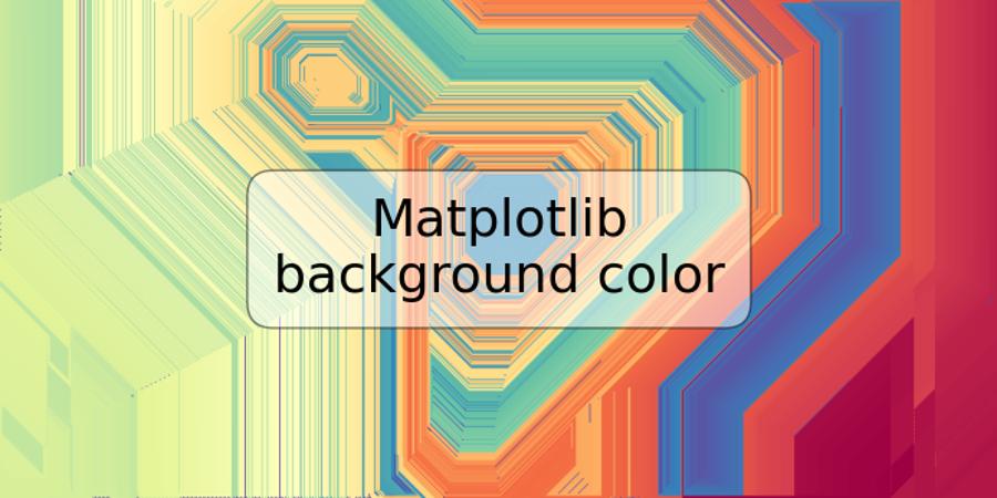 Matplotlib background color