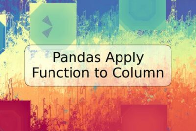Pandas Apply Function to Column