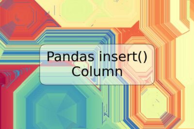 Pandas insert() Column