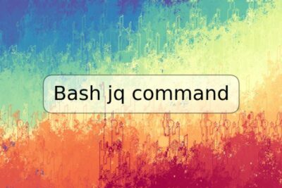 Bash jq command