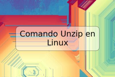Comando Unzip en Linux