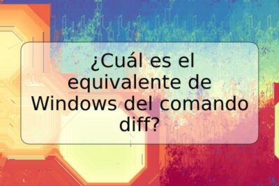 ¿Cuál es el equivalente de Windows del comando diff?