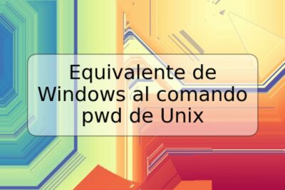 Equivalente de Windows al comando pwd de Unix