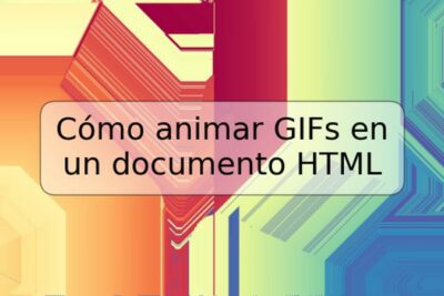 Cómo animar GIFs en un documento HTML