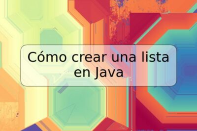 Cómo crear una lista en Java