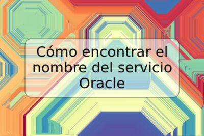 Cómo encontrar el nombre del servicio Oracle