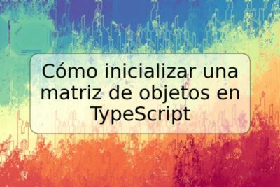 Cómo inicializar una matriz de objetos en TypeScript
