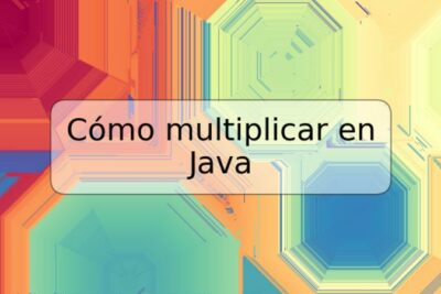 Cómo multiplicar en Java