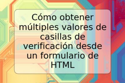 Cómo obtener múltiples valores de casillas de verificación desde un formulario de HTML