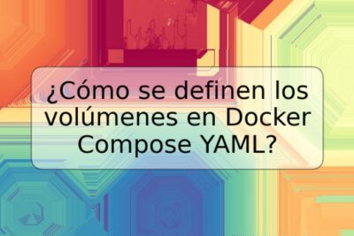 ¿Cómo se definen los volúmenes en Docker Compose YAML?