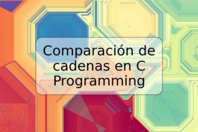 Comparación de cadenas en C Programming